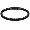 Bracciale Intrecciato Nero con Chiusura Magnetica 20 cm