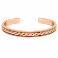 Bracciale Rigido Aperto Intrecciato in Oro Rosa