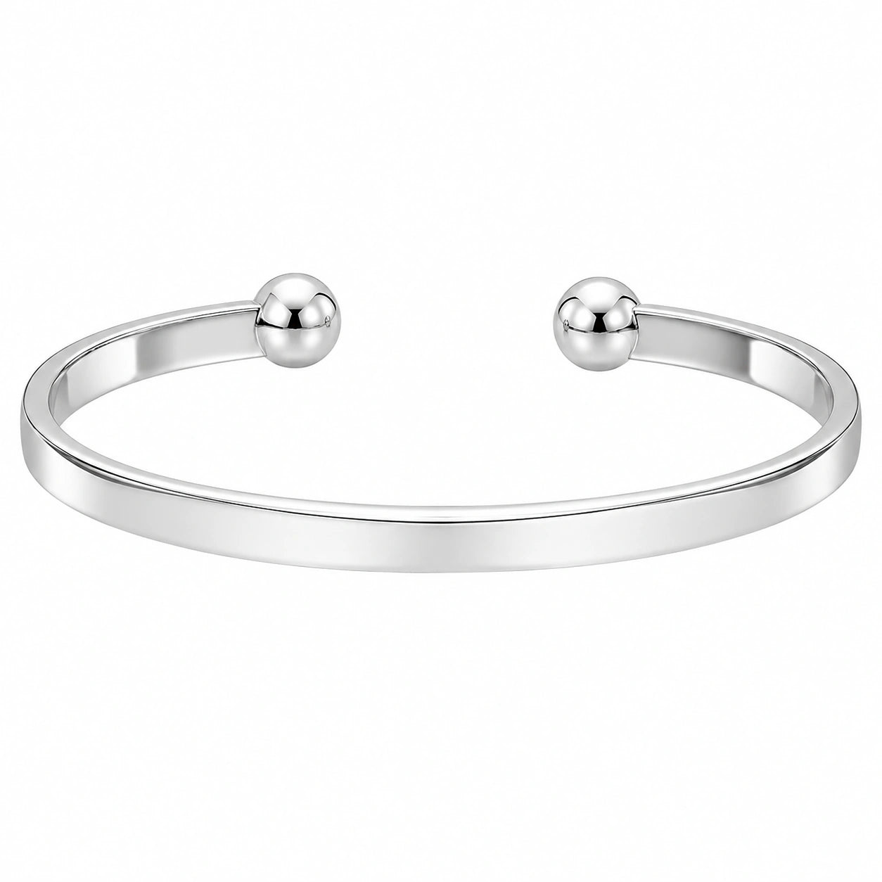 Bracciale Rigido Aperto Argento Minimalista 18cm