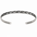 Bracciale rigido intrecciato in argento