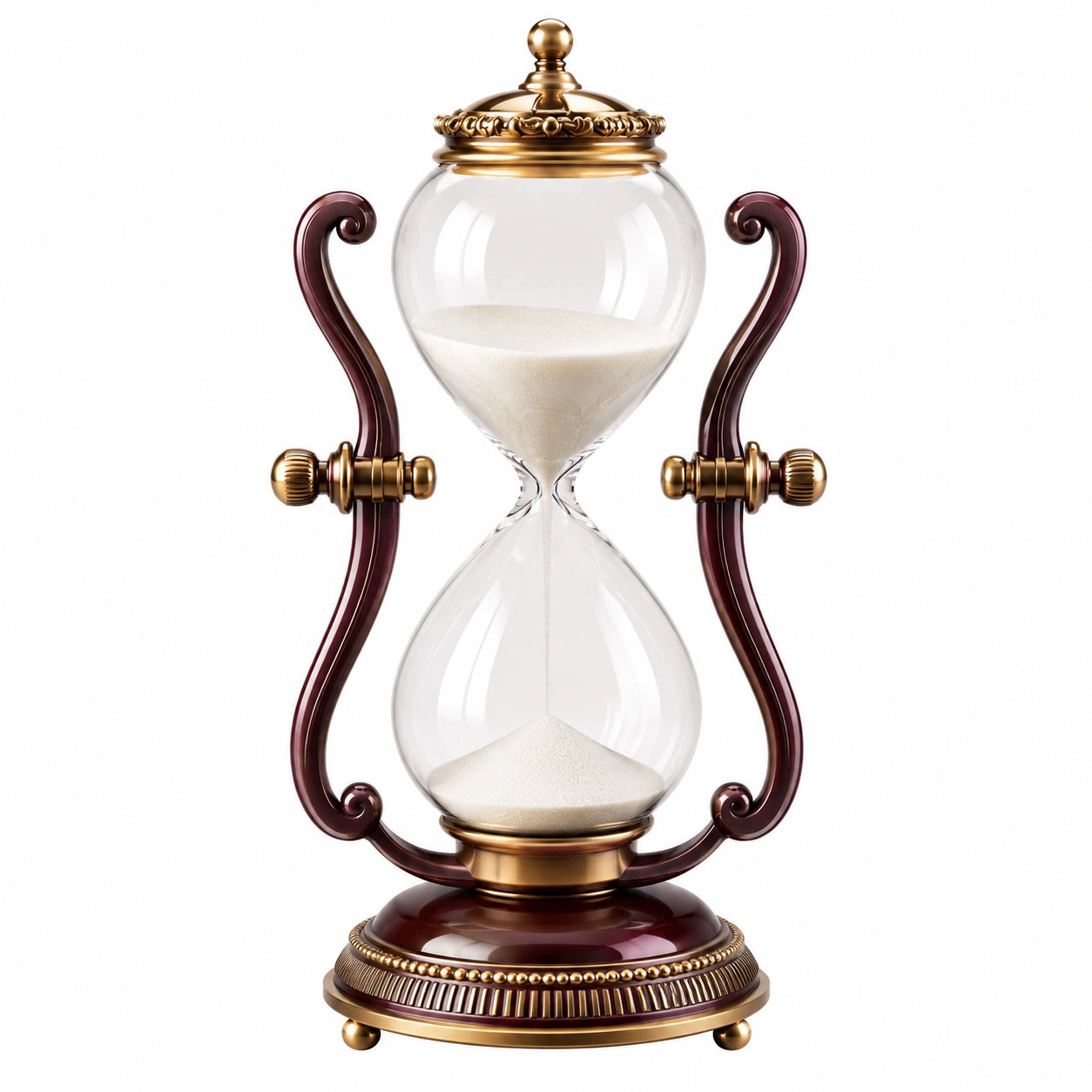 Clessidra Decorativa Vintage in Vetro e Ottone, 15 Minuti