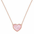 Collana con Pendente a Cuore Rosa in Oro Rosa