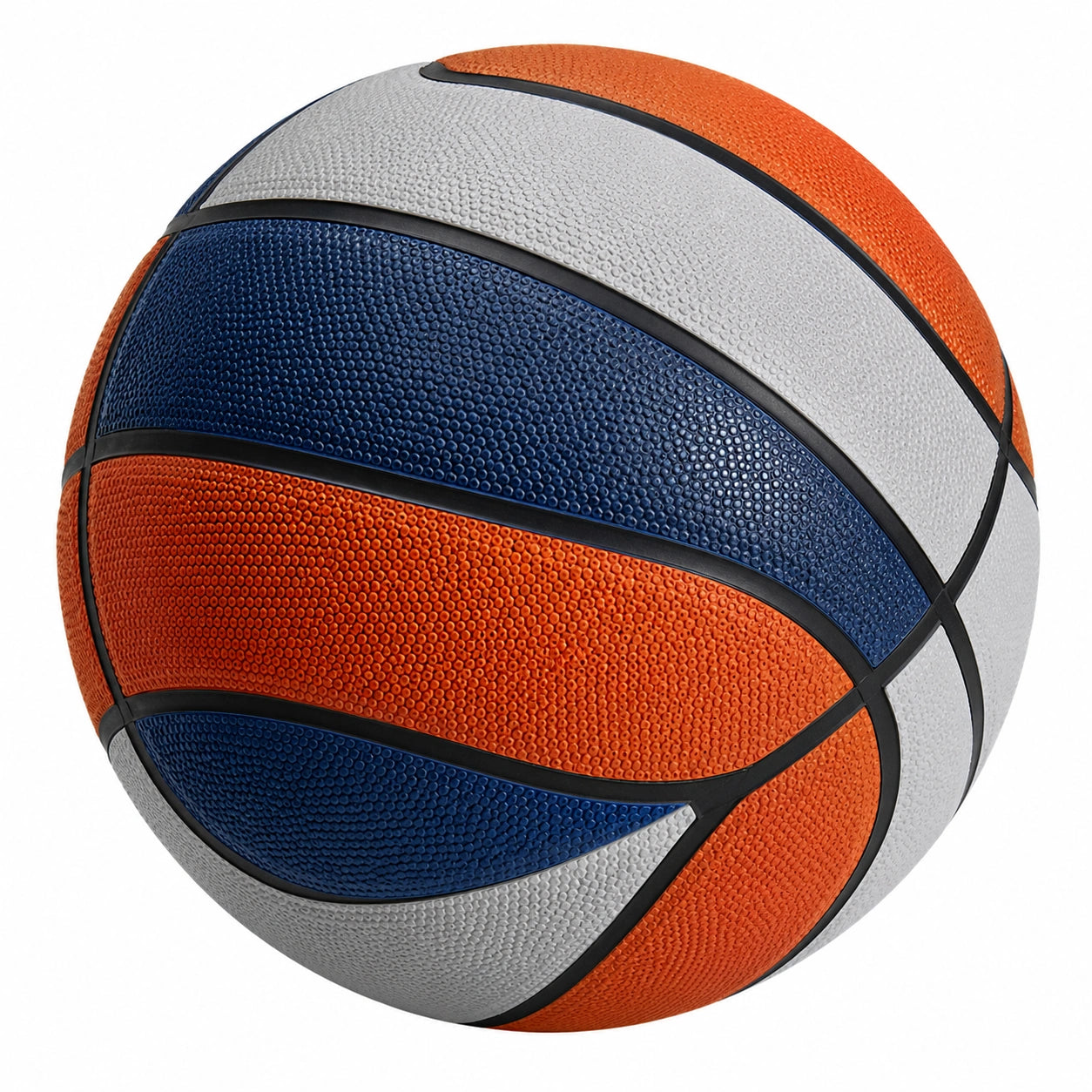 Pallone da basket per adulti, arancione/blu/bianco