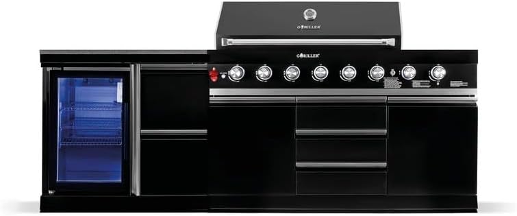 GORILLER, Frigorifero, 82 x 46 cm, 30,2 kW, 90 cm, Argento/Nero, acciaio inox, resistente alle intemperie