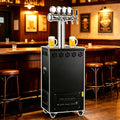 Erogatori di birra, 55 litri, 48x49x75 cm, 220 V, Nero, acciaio inox