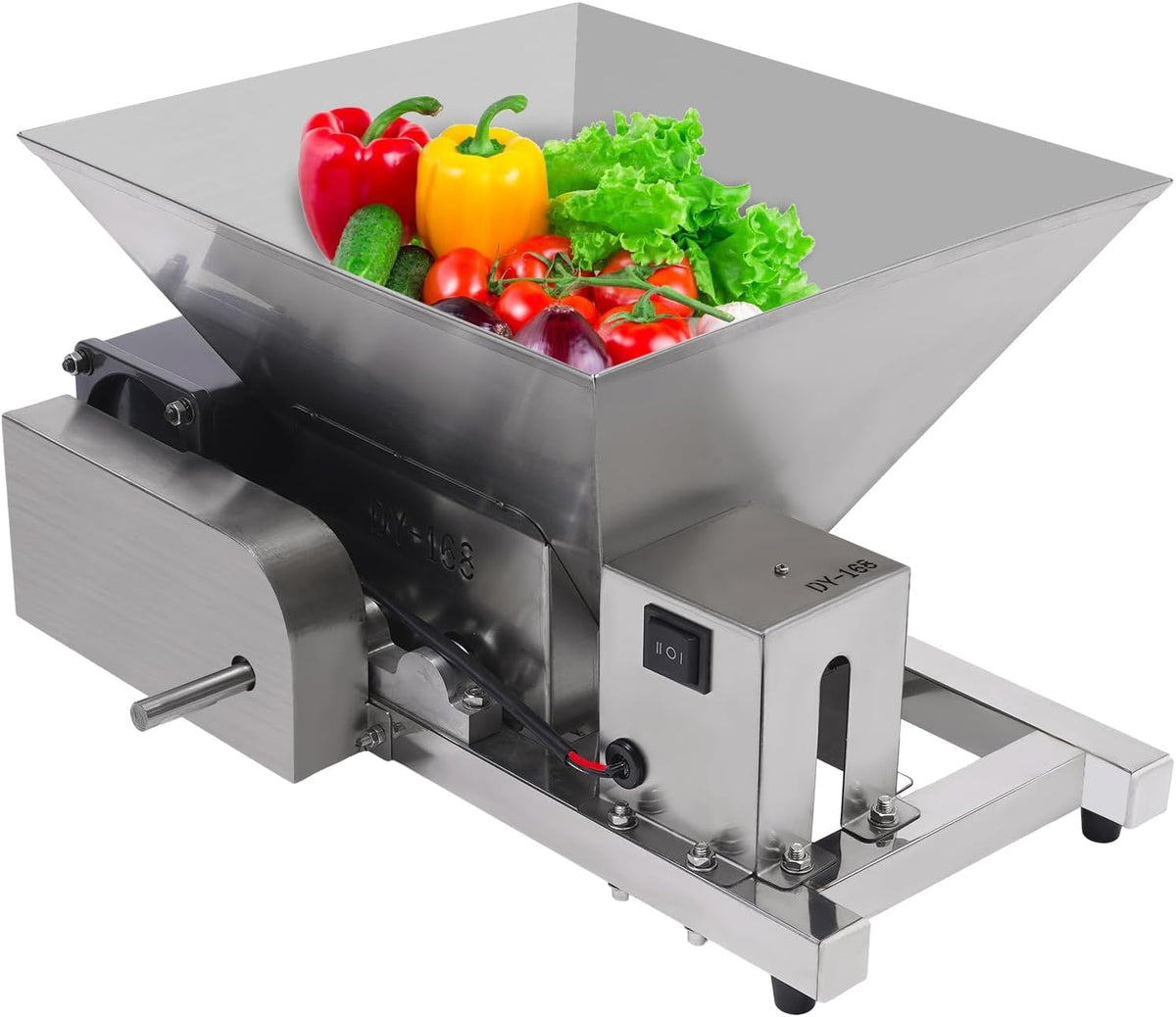 udneondhe, Tritatutto e mini frullatori, 4 l, 60 W, 35 x 31 cm, Argento, acciaio inox