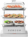 Vaporiere elettriche, 40 l, 318 x 320 x 405 mm, 110 V, Argento, acciaio inox