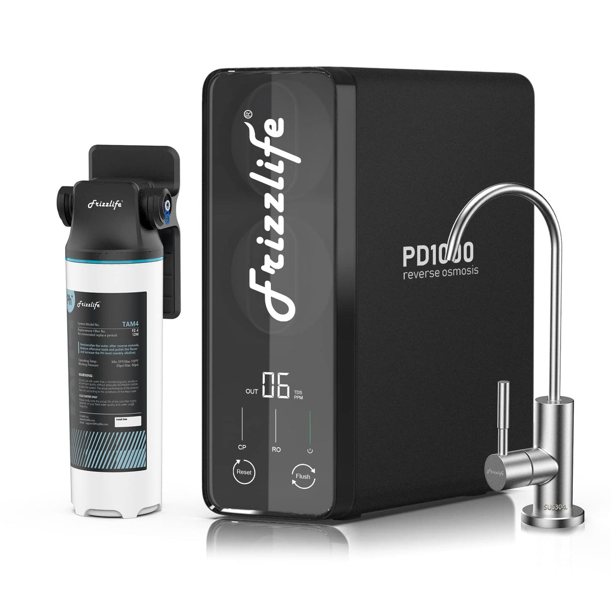 FRIZZLIFE, Filtri sottotop, PD1000-TAM4, Nero