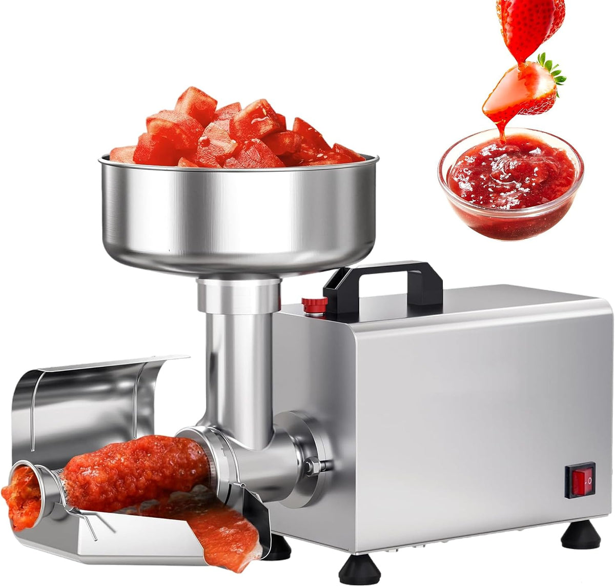 SENODON, Spremiagrumi, 450 W, 8,5 pollici, 150 kg, Argento, acciaio inox
