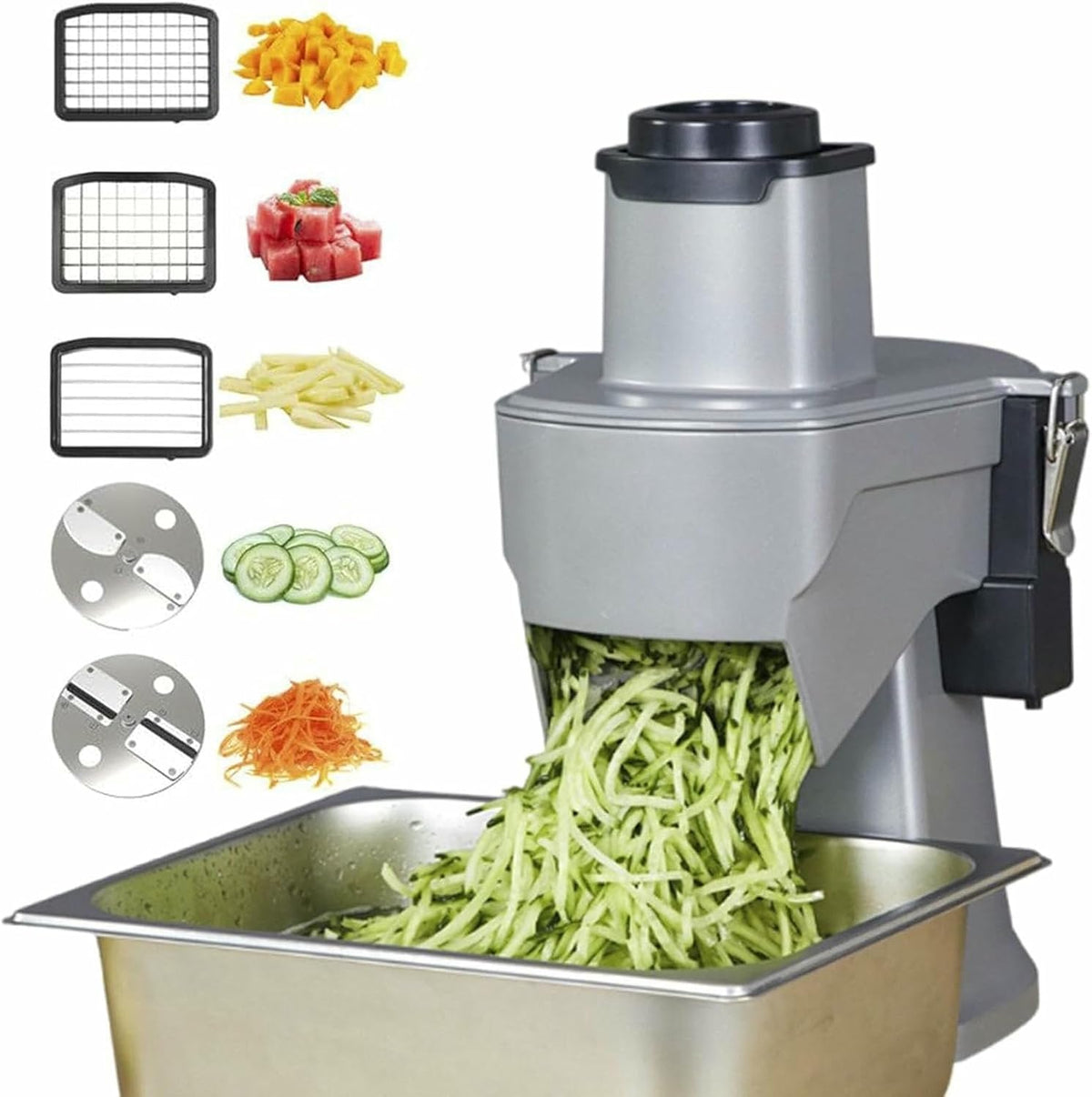 YGHBFRSZ, Taglia patate, 200 W, 91 x 66 mm, 6,5 kg, Grigio