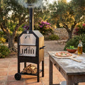 milani home, Forno per pizza, 59 x 46 x 159 cm, Nero/Grigio