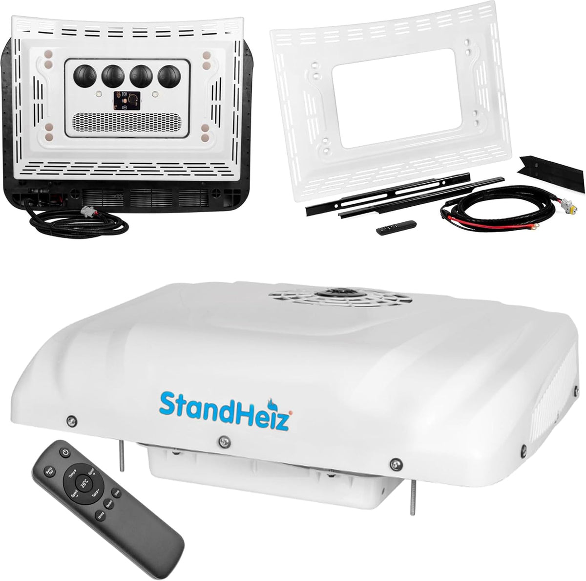 StandHeiz, Condizionatore, 12 V, 2000 W, 7000 BTU, Bianco, telecomando