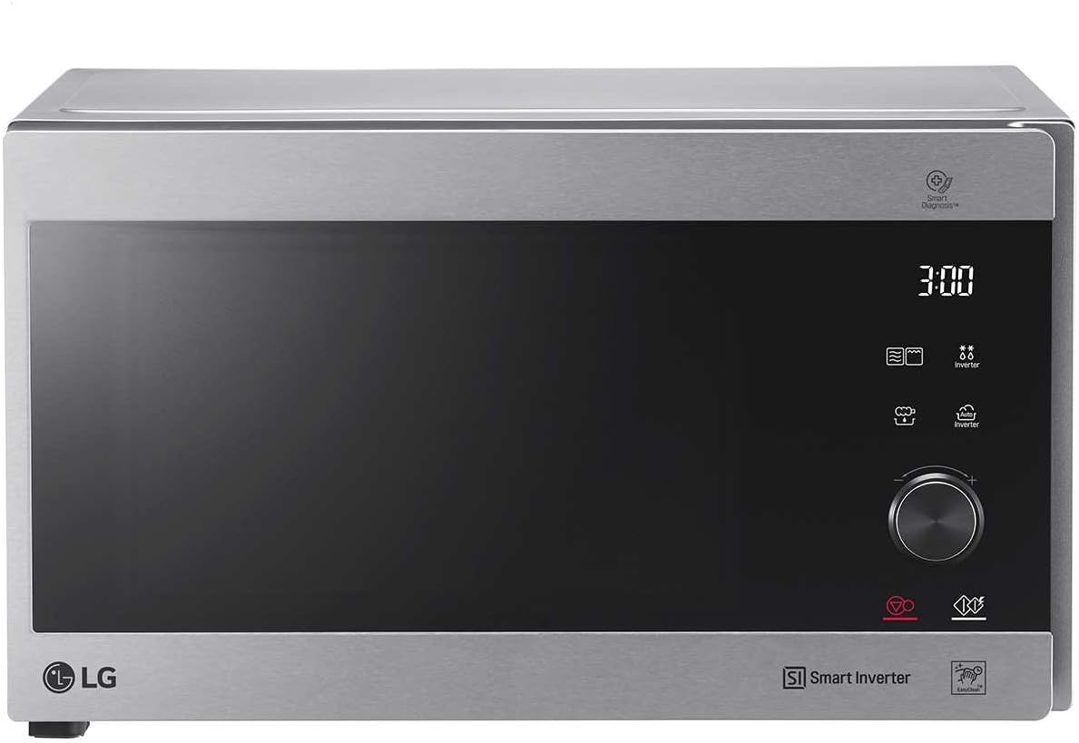 LG, Forno a microonde, 25 litri, 388 mm, 272 mm, Nero, acciaio inox, motore inverter