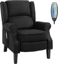 Poltrona relax, HOMCOM, 82 x 99 x 103 cm, 78 L, Nero, schienale regolabile, USB, telecomando