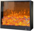 Zhaoj24-05, Camino elettrico, 70 × 18 × 60 cm, Nero, illuminazione LED