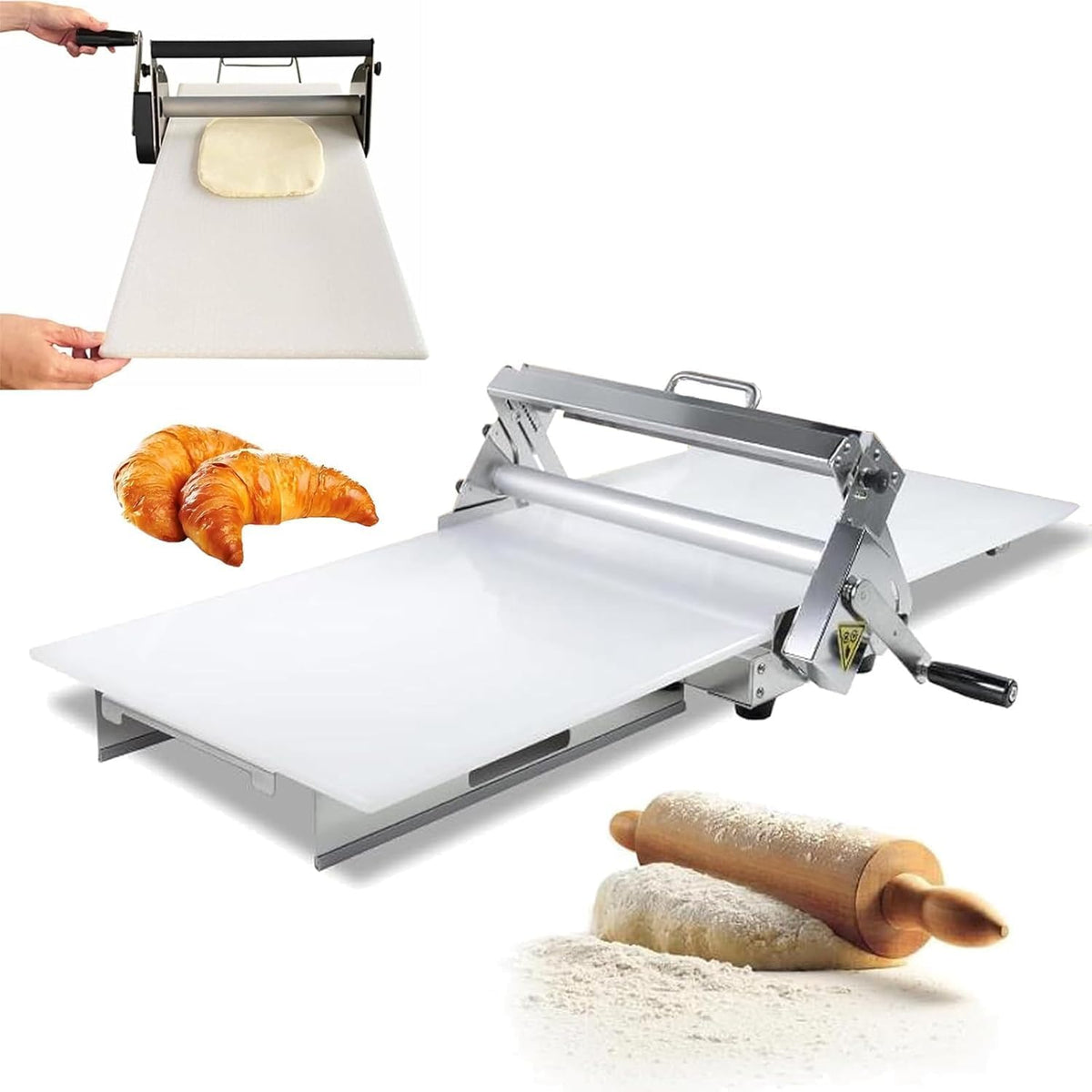 TDSYOCG, Presse per impasto, 0,5 mm, 27 mm, 25 mm, Argento, acciaio inox, struttura pieghevole