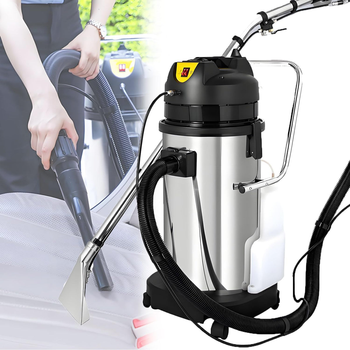 QuinteZhenTially, Aspirapolvere, 20 L, 1034 W, 7 m, Nero, acciaio inox