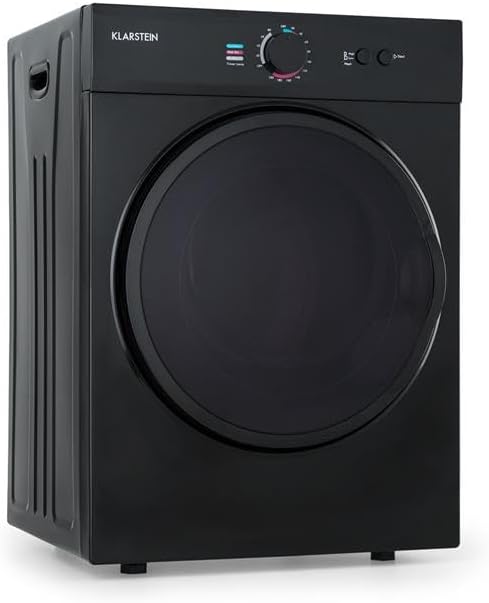 KLARSTEIN, Asciugatrice, 49x69x47,5 cm, 1020 W, 3 Kg, Argento/Nero, acciaio inox, timer
