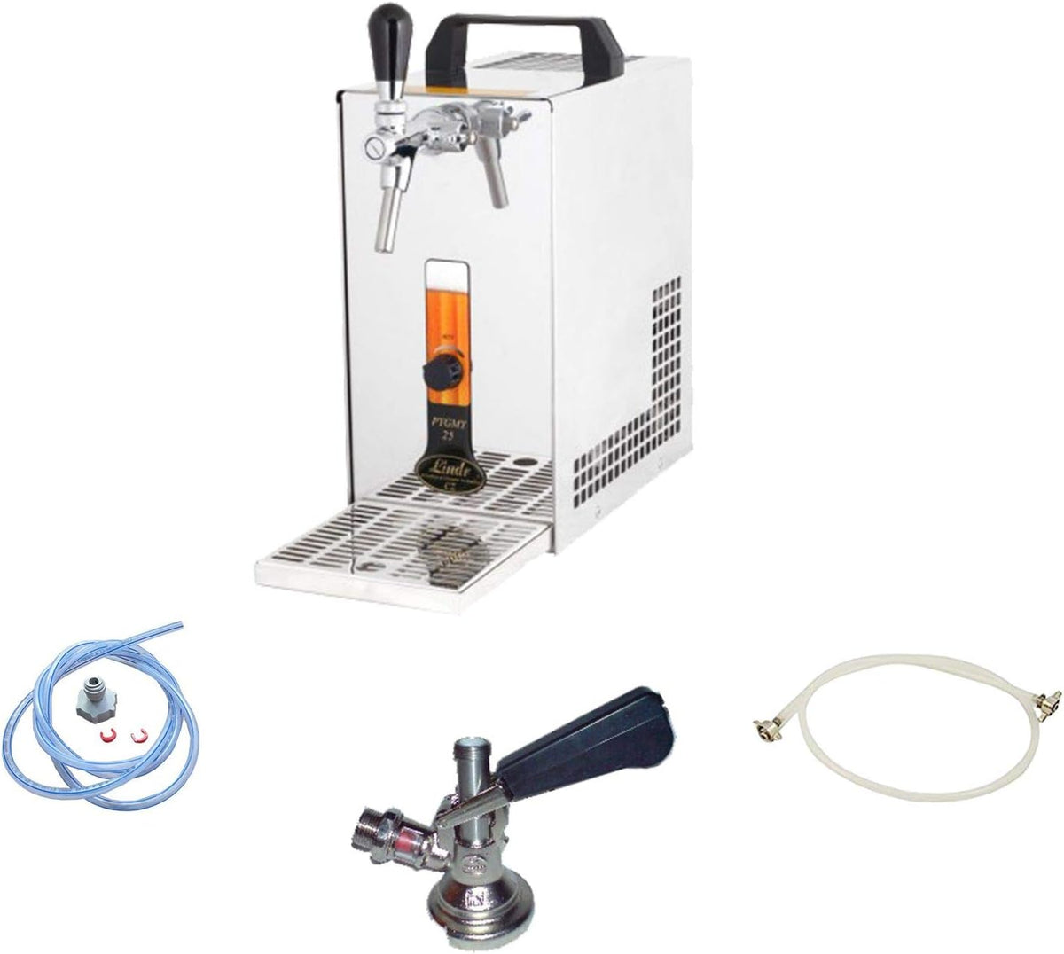 ich-zapfe.de, Spillatori per birra, 25/K, 35 litri, 10 °C, Argento/Verde, acciaio inox