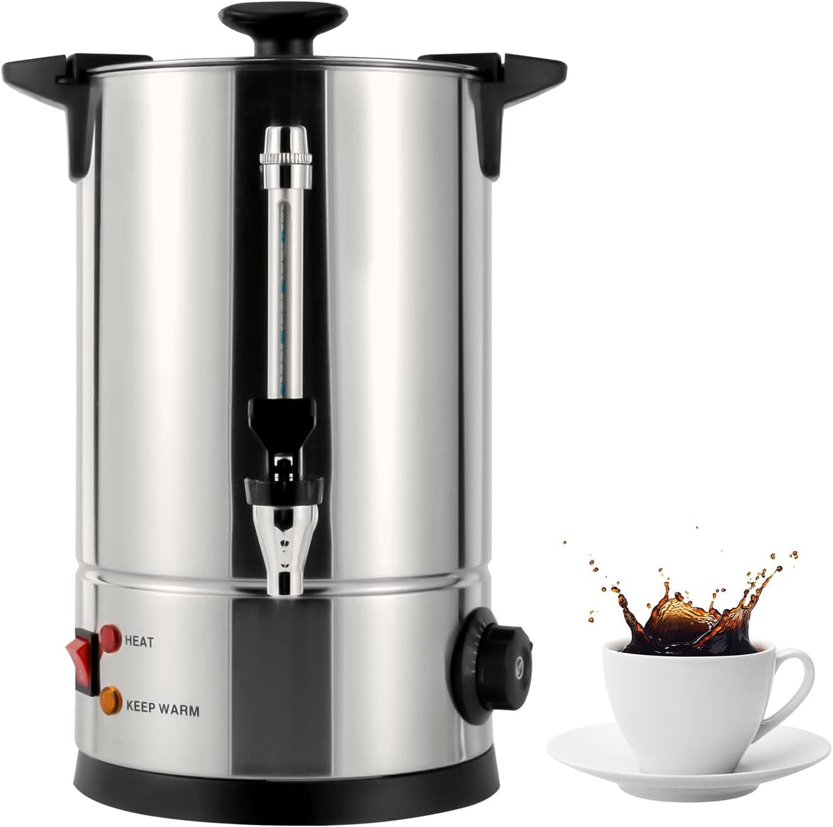 SBCGFY, Distributori e fontane d'acqua, 8 Litri, 30-110 °C, 1000 W, Argento, acciaio inox