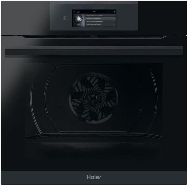 Amazon Renewed, Forno elettrico, HWO60SM6T9BHD, 70 L, 60 CM, Nero, Wi-Fi, 14 FUNZIONI