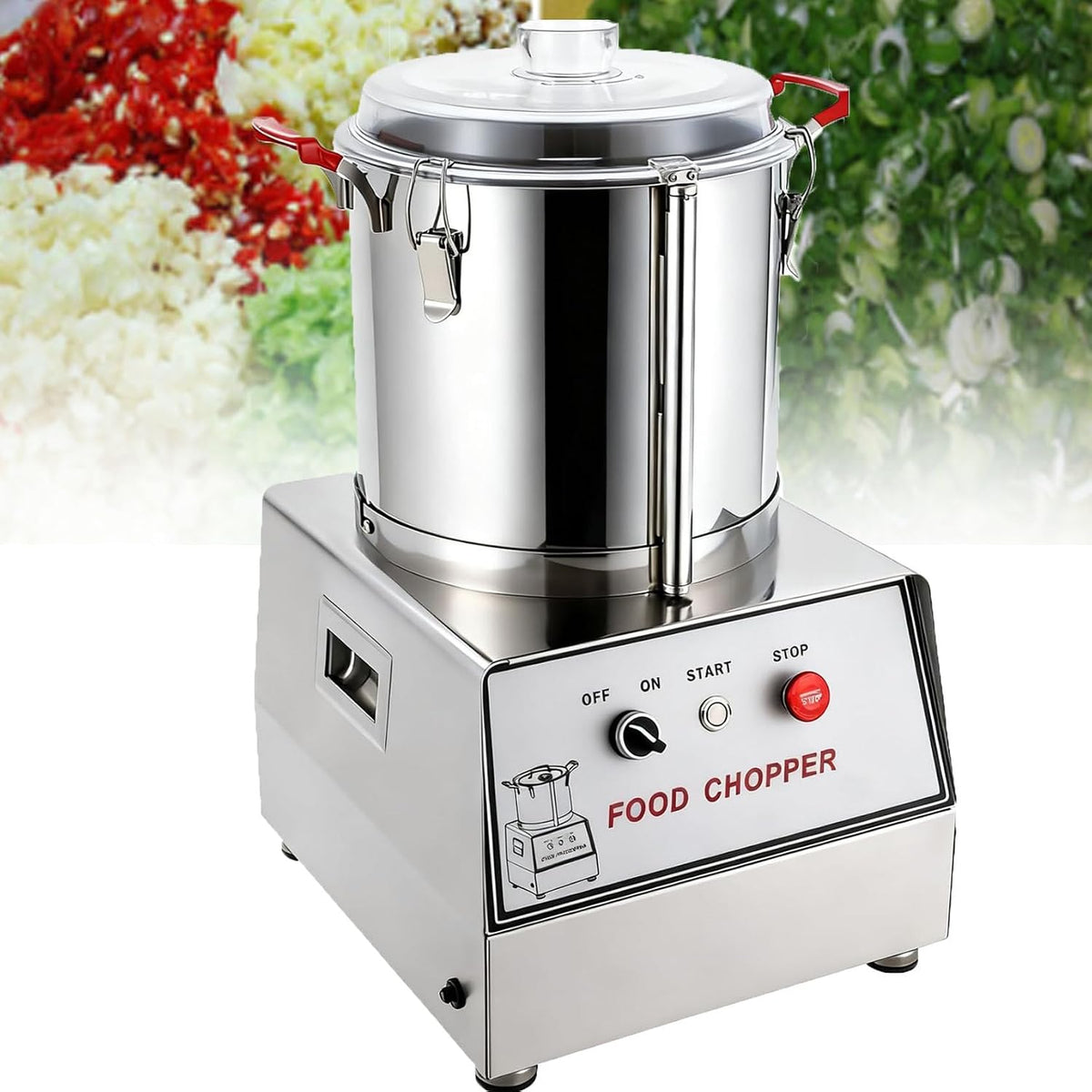 ZHIXUMM, Robot da cucina, 1400 W, 15 L, 1400 giri/min, Argento, acciaio inox