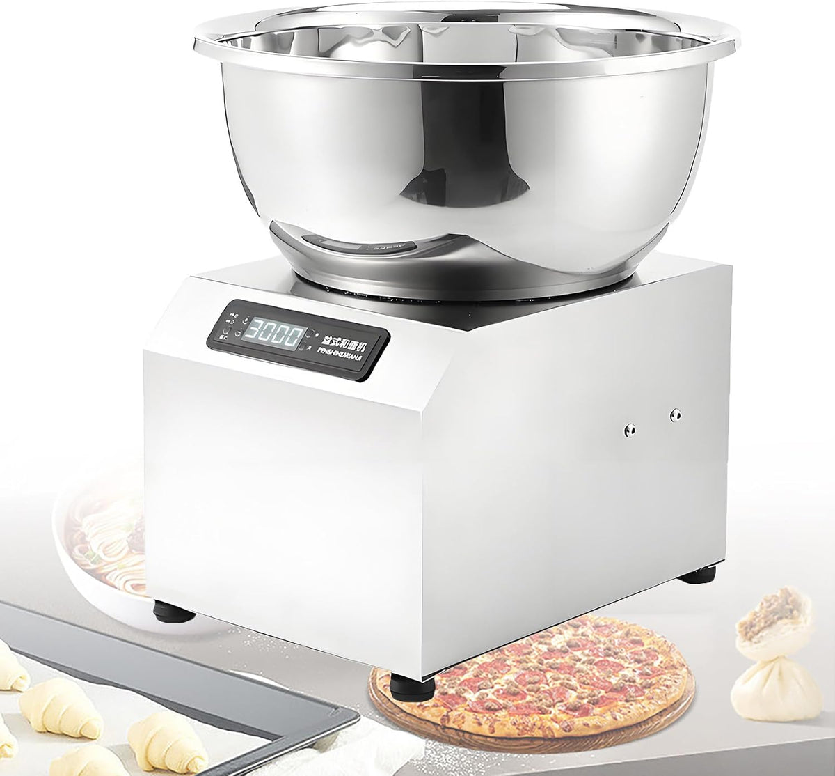 EpyGnom, Impastatrice planetaria, 3 kg, 550 W, 2 cm, Argento, acciaio inox, timer