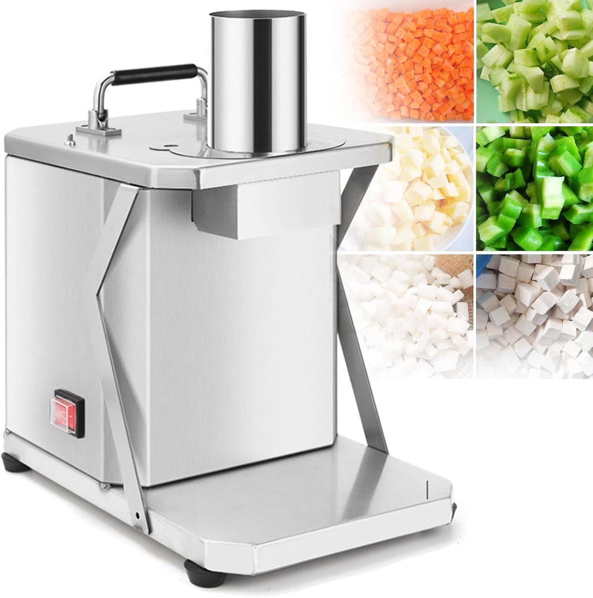 HENGCMM, Robot da cucina, 200 W, 15 mm, 110 V, Grigio, acciaio inox