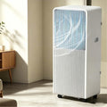 Condizionatore portatile, HURUMA, 10 m, Bianco, illuminazione LED, telecomando, timer, motore inverter