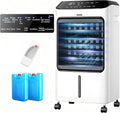 KLWQR, Condizionatore portatile, 38x31x71 cm, 65 W, 8 L, Bianco, telecomando, timer