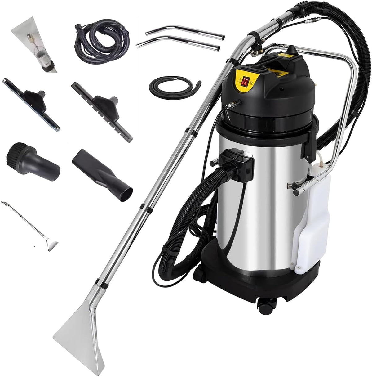 Naturalpowev, Lavatappeti, 80 L, 1100 W, 11 m, Nero, acciaio inox