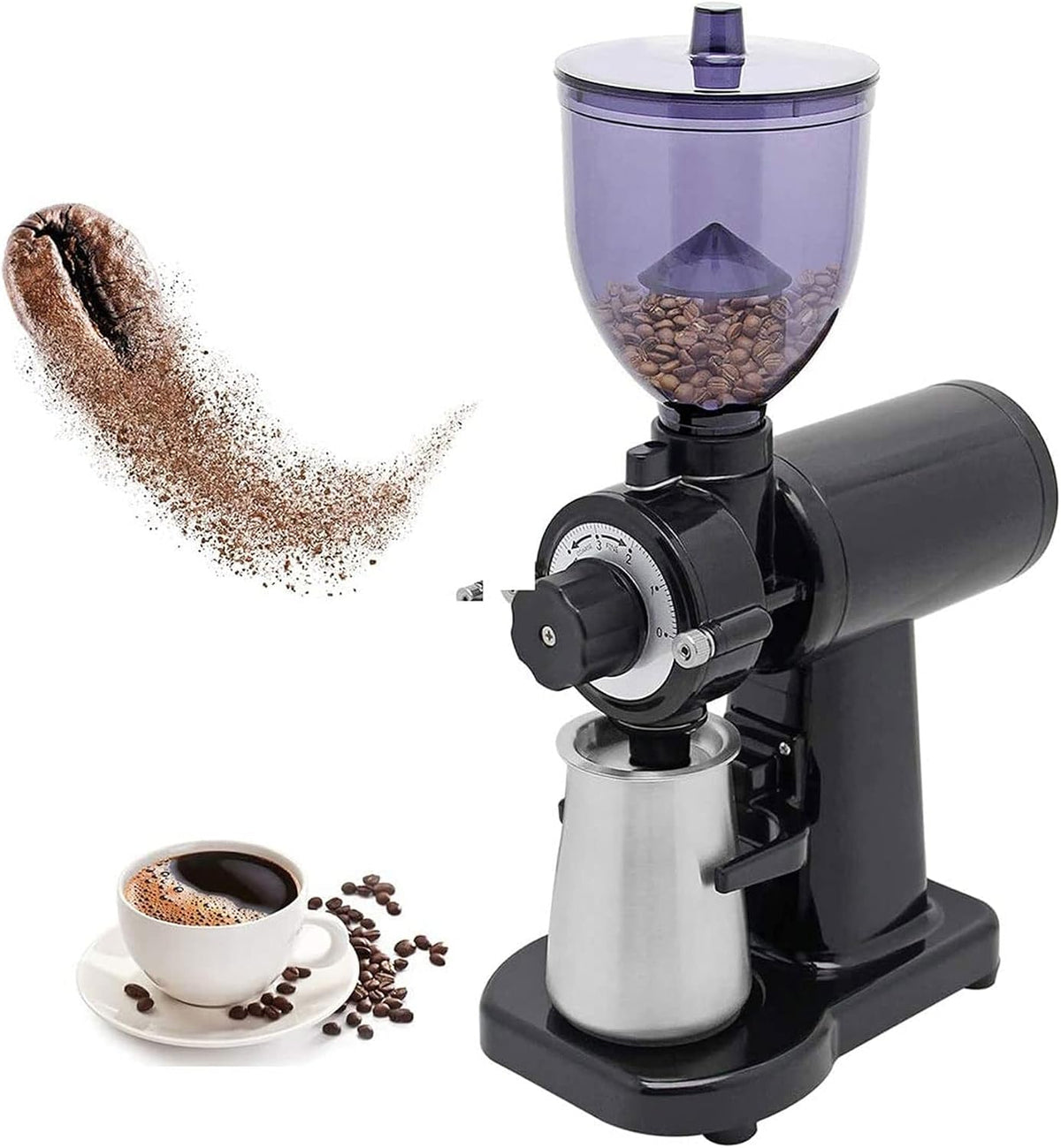 Macinacaffè elettrici con lama, 250G, PURRL, 250 G, 110 V, 180 W, Nero