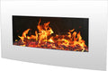 Breakling, Camino elettrico, 90x15x50 cm, Bianco, illuminazione LED, telecomando, timer