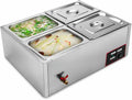 Tavolo, FBHappiness, 30-85 °C, 850 W, 700 x 570 x 260 mm, Argento, acciaio inox, vano contenitore