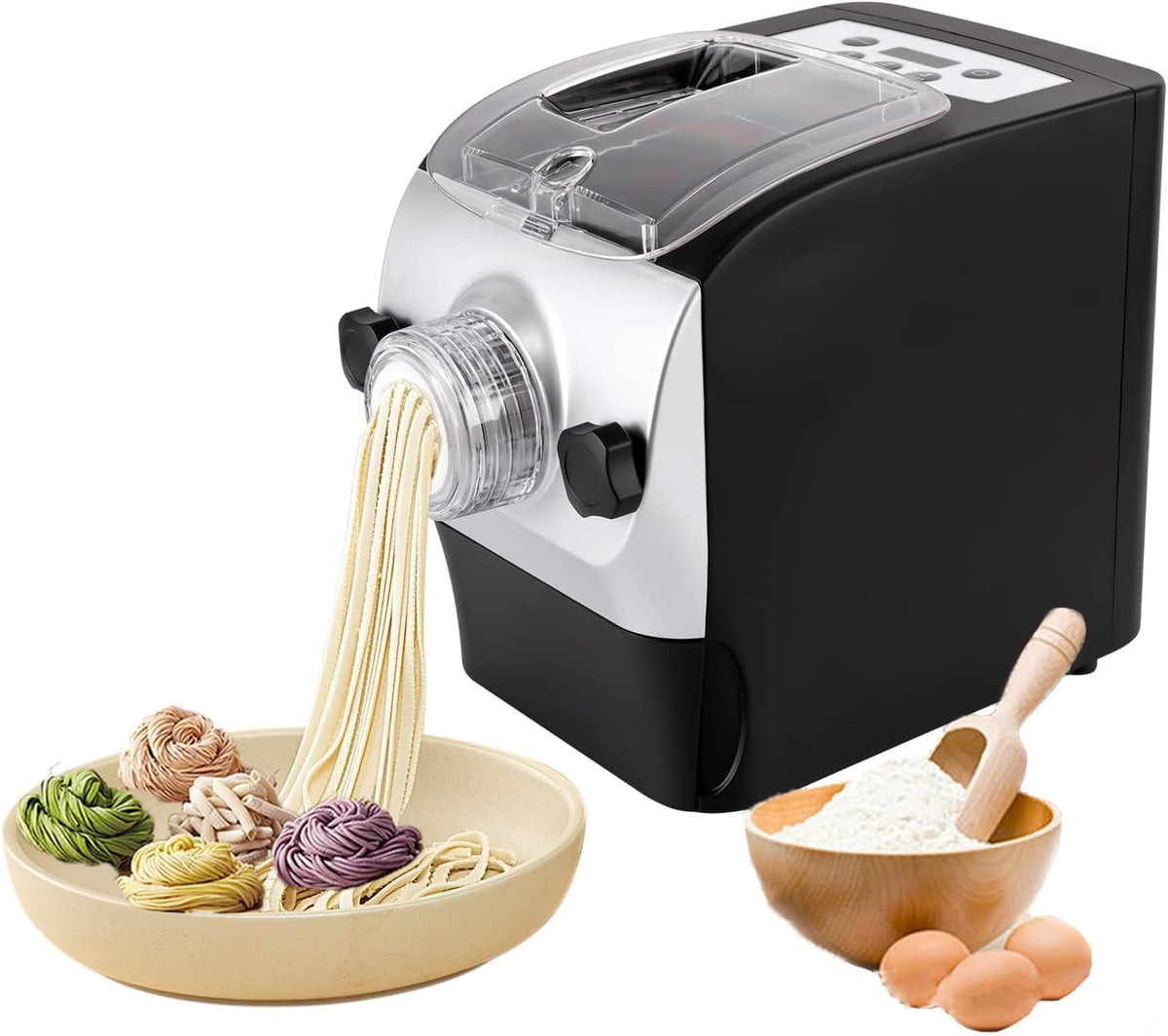 Macchine per la pasta elettriche, 260 W, 33×20,6×28,1 cm, 500 g, Nero