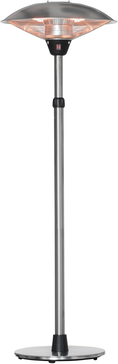 Outsunny, Riscaldamenti da esterno, 3000 W, 240 V, Argento, acciaio inox