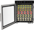 Essiccatori per alimenti, Wiyuer, 34,5 x 35 x 43 cm, 36 l, 700 W, Nero, acciaio inox, illuminazione LED