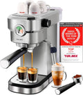 Turmix, Macchine combinate caffè e espresso, 16,9 cm, 20 Bar, 17 cm, Nero/Argento, acciaio inox