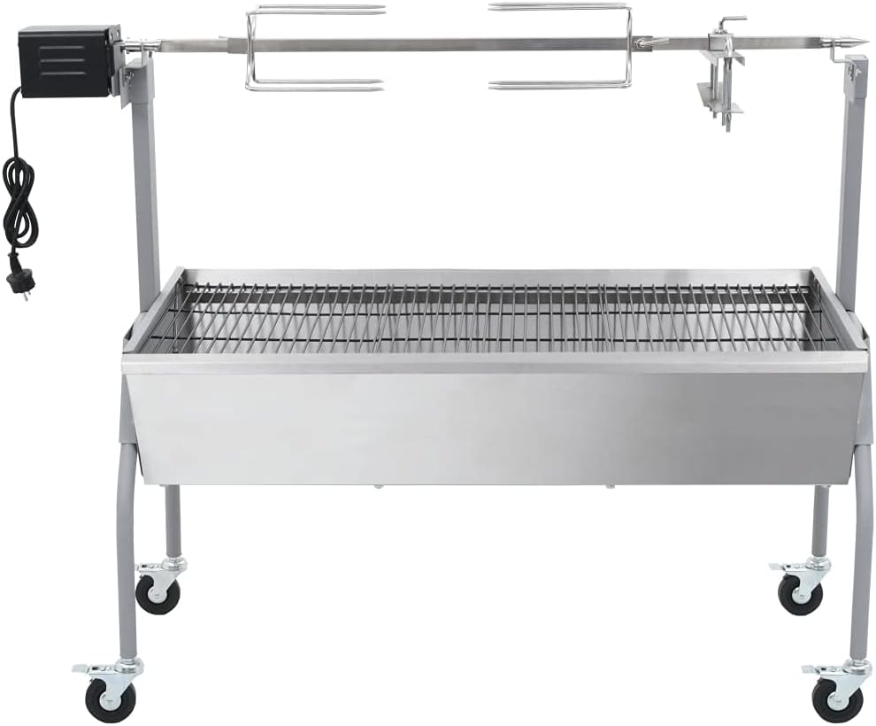 Generico, Barbecue a carbone, 2 kg, 128.8 x 55.1 x 100.5 cm, 15 W, Argento