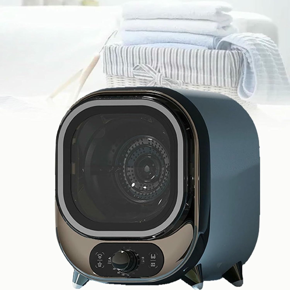 VYUJHNBG, Asciugatrice, 6,5 kg, 43 cm, 450 W, Bianco, acciaio inox