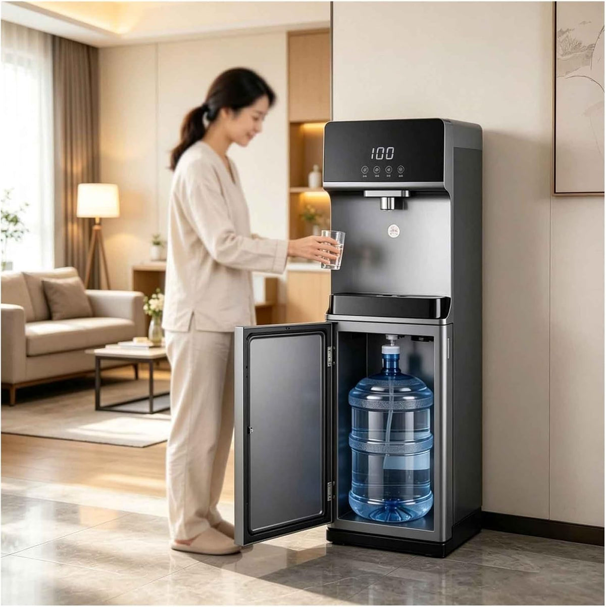 Distributori e fontane d'acqua, 220 V, 2200 W, 24 L, Nero