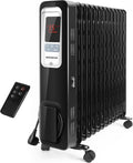 Aigostar, Radiatori, 33JHH, 2500 W, 35°C, Nero, illuminazione LED, telecomando