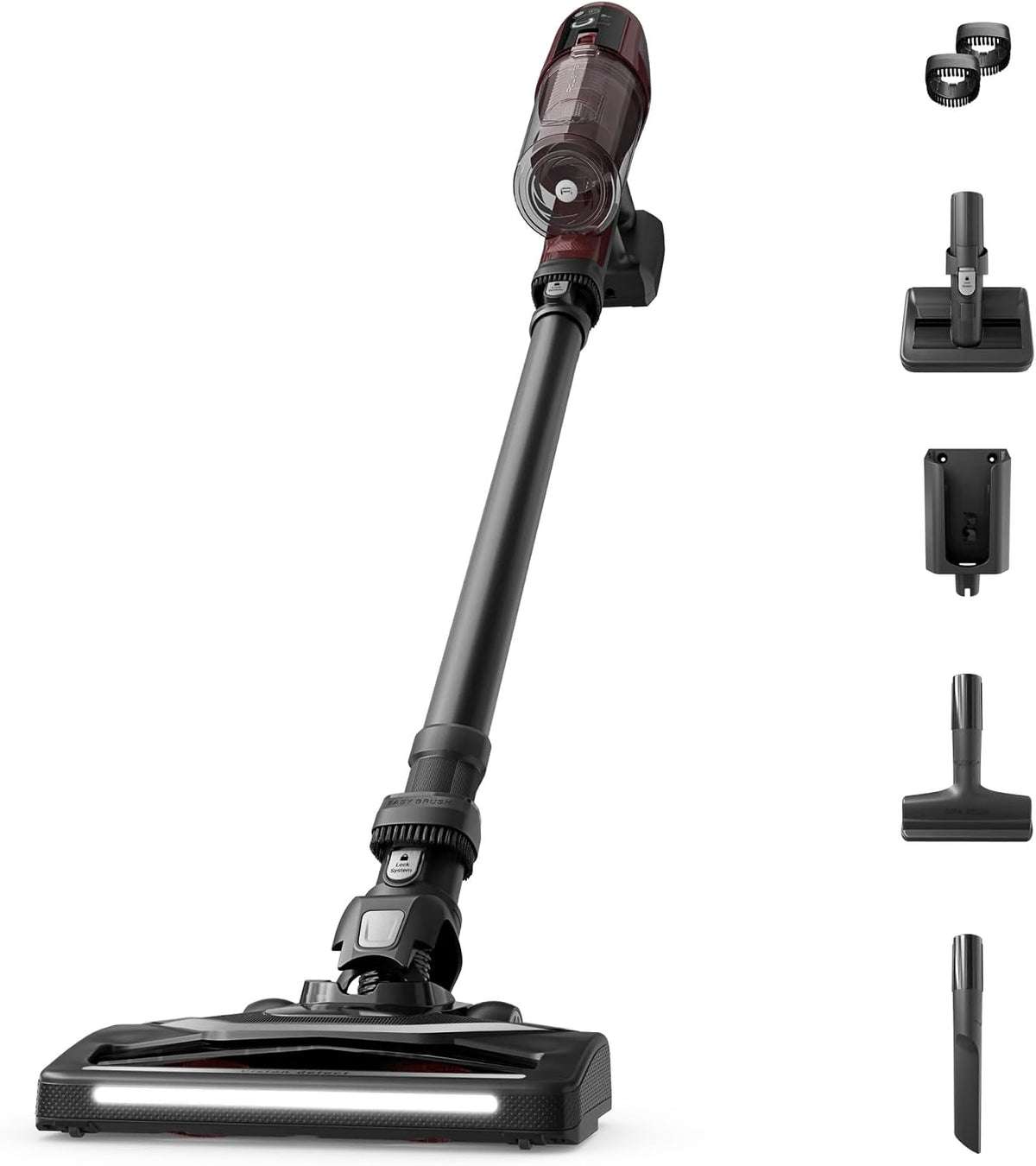 Aspirapolvere, RH6483, Rowenta, 100 W, Nero, illuminazione LED, funzionamento senza fili