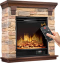 KESSER, Camino elettrico, 1800 W, 30°C, Marrone, illuminazione LED, telecomando, timer, protezione dal surriscaldamento
