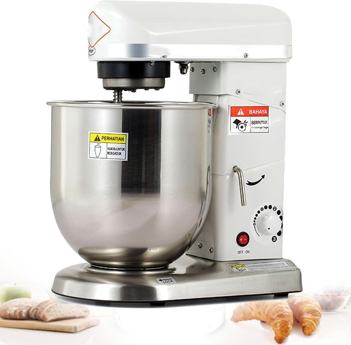 Impastatrice planetaria, 500 W, 10 l, 15 kg, Nero, acciaio inox