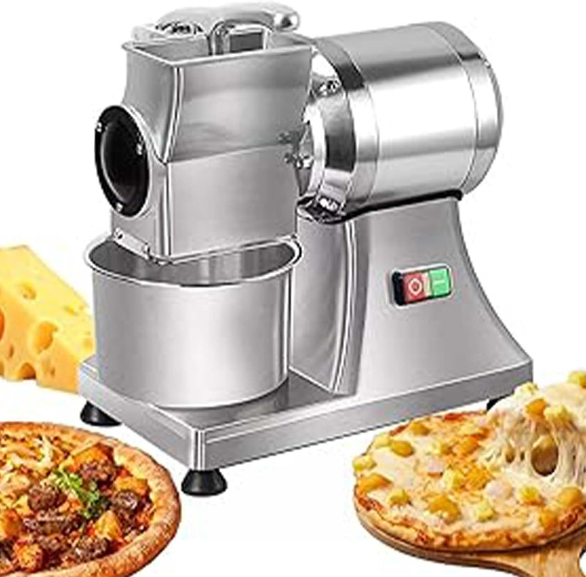 EXSHUING, Robot da cucina compatto, 900 W, 60 Kg, 14 × 6 cm, Argento, acciaio inox, vano contenitore