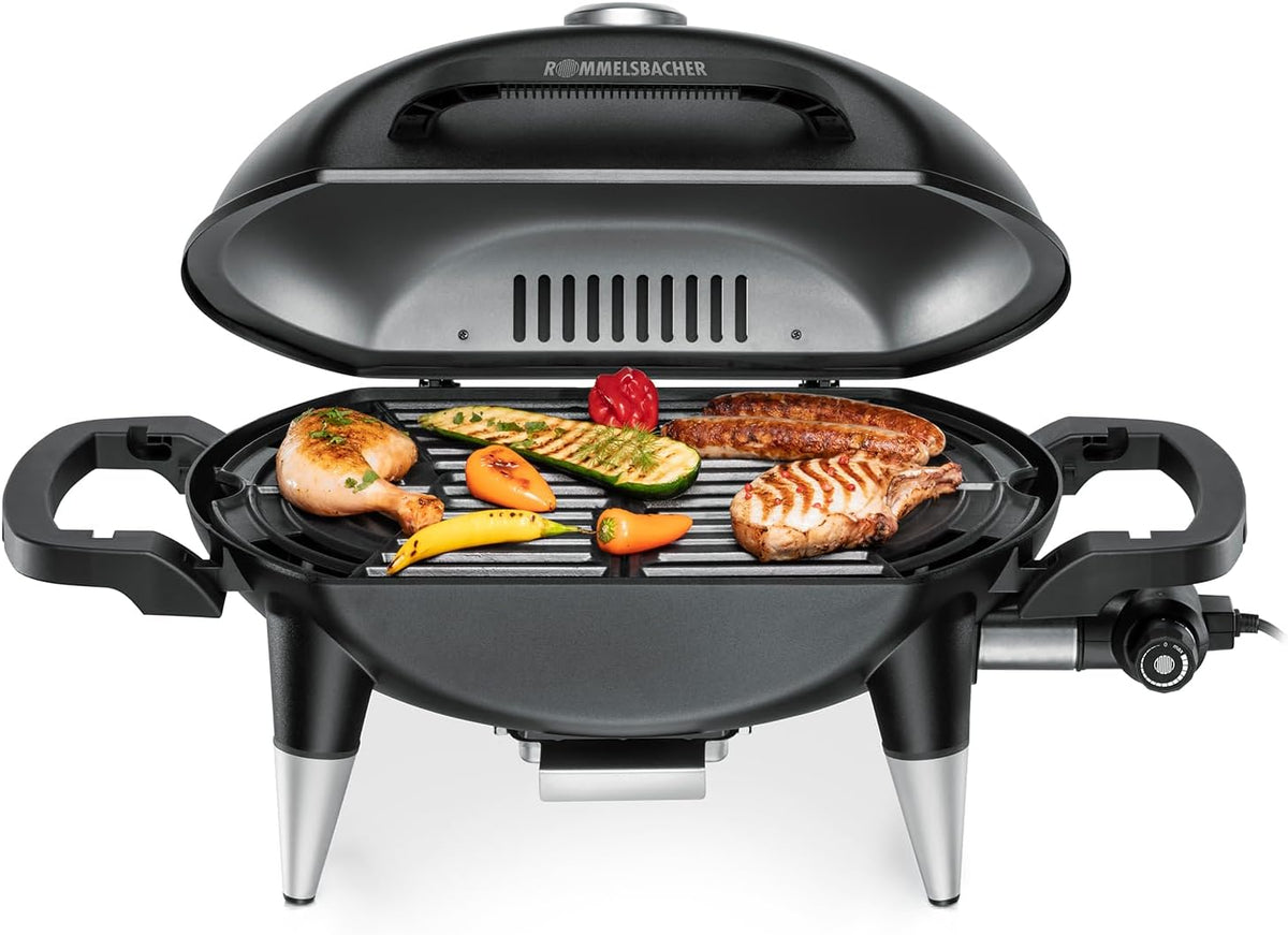 Rommelsbacher, Bistecchiere, 300 °C, 2200 W, 1.500 cm, Nero, acciaio inox, funzione grill