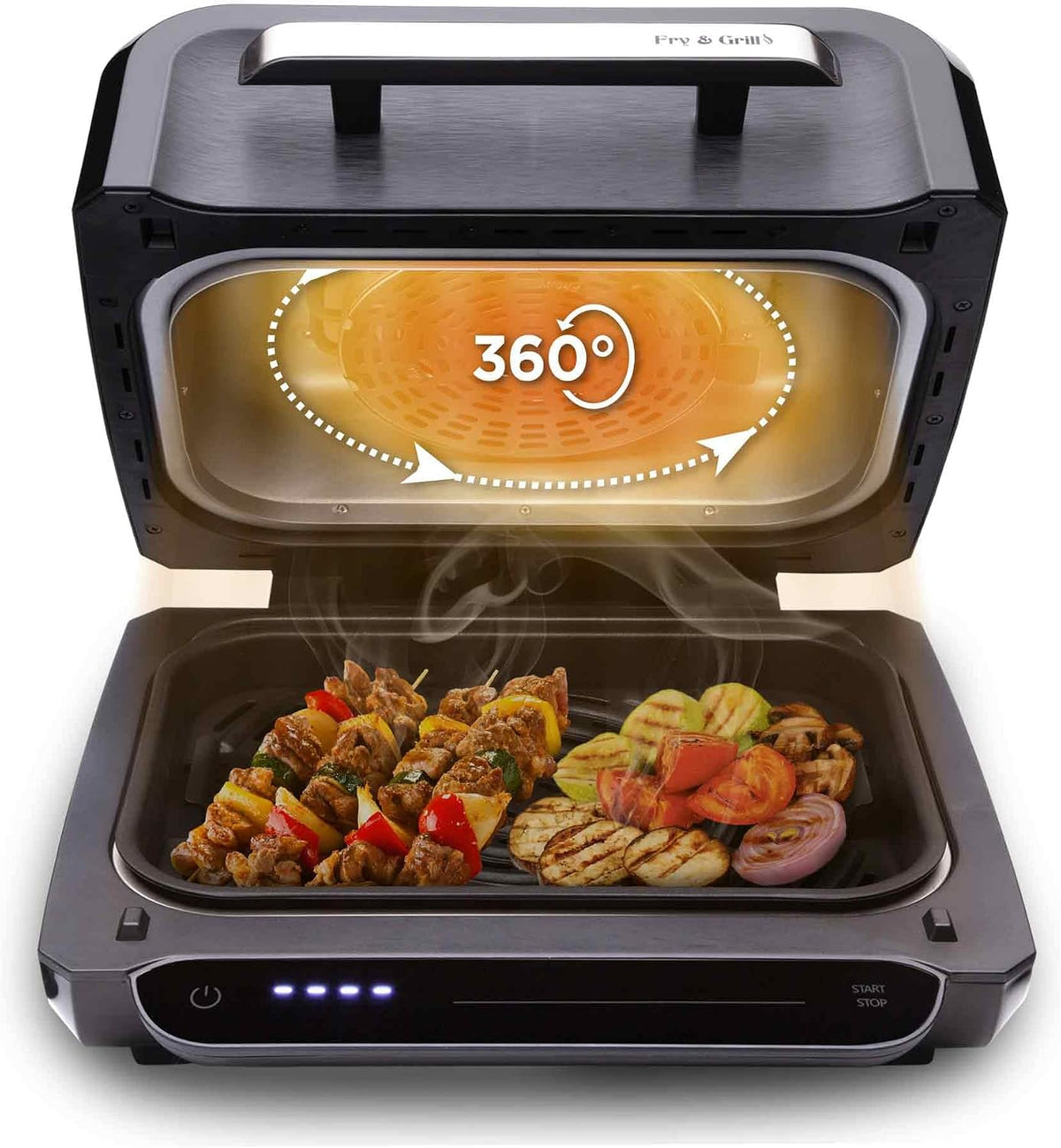 SOGO, Friggitrice ad aria, SS-10130, 4 l, 1700 W, Nero, funzione grill, Airfryer