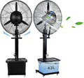 asdchZen, Ventilatori a piantana, 42 litri, 1650 mm, 2050 mm, Bianco, altezza regolabile, resistente alle intemperie