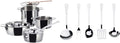 Alessi, Set di pentole, AJM100S7, Argento, acciaio inox